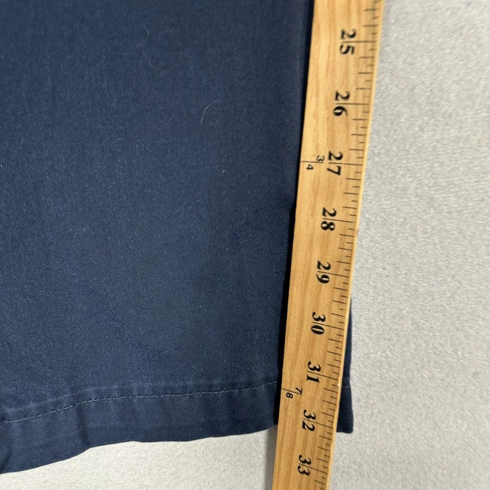 Lands End Pants Mens 31 Chino Navy Blue Straight Leg Flat Front Pockets Casual